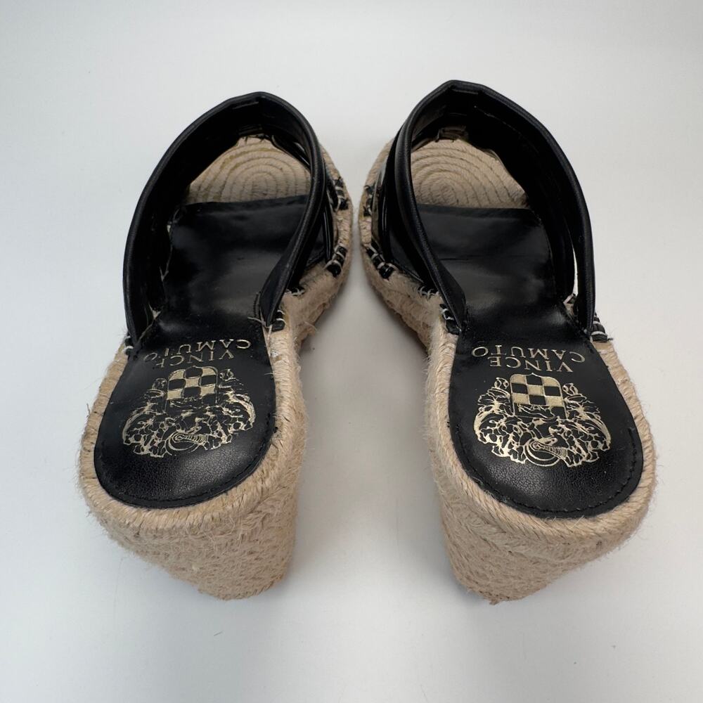 Vince Camuto Women's Wedge Heels Black Canvas Summer Size 9 - Picture 7 of 12